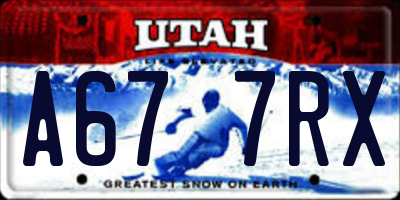UT license plate A677RX