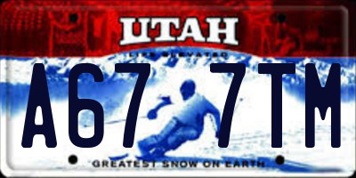 UT license plate A677TM