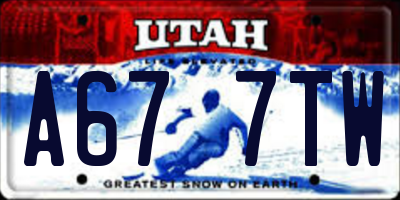 UT license plate A677TW