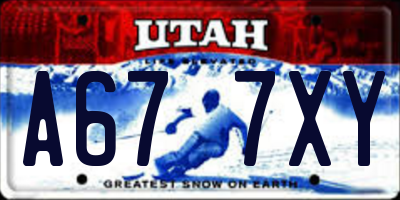 UT license plate A677XY