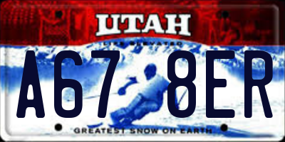 UT license plate A678ER