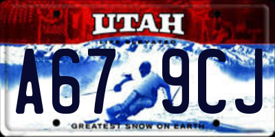 UT license plate A679CJ
