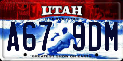 UT license plate A679DM
