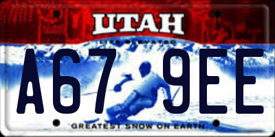 UT license plate A679EE