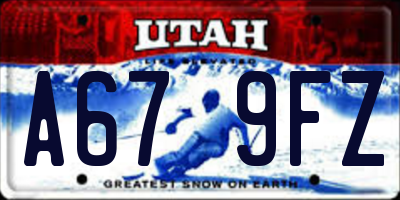 UT license plate A679FZ
