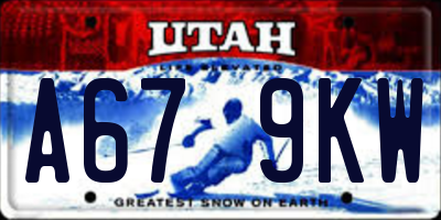 UT license plate A679KW