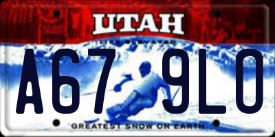UT license plate A679LO