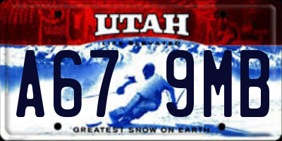 UT license plate A679MB