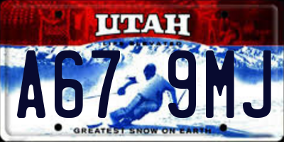UT license plate A679MJ