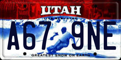 UT license plate A679NE