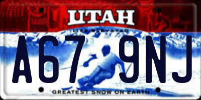 UT license plate A679NJ