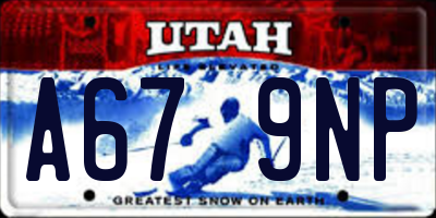 UT license plate A679NP