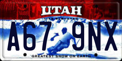 UT license plate A679NX
