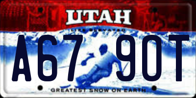 UT license plate A679OT