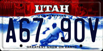 UT license plate A679OV