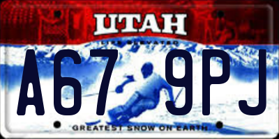 UT license plate A679PJ