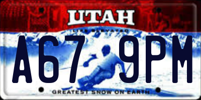 UT license plate A679PM