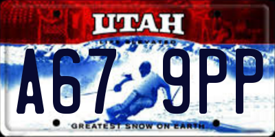 UT license plate A679PP