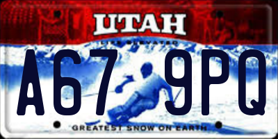 UT license plate A679PQ