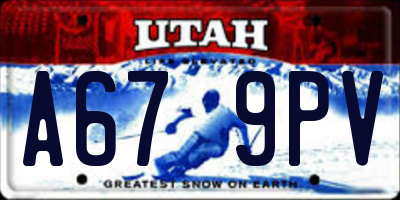 UT license plate A679PV