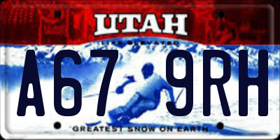 UT license plate A679RH