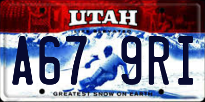 UT license plate A679RI