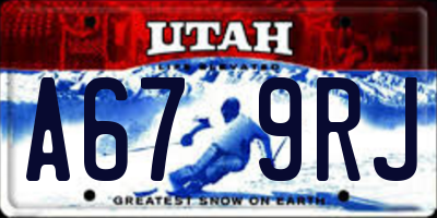 UT license plate A679RJ