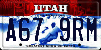 UT license plate A679RM