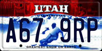 UT license plate A679RP