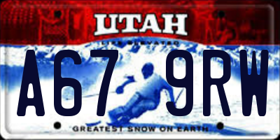UT license plate A679RW