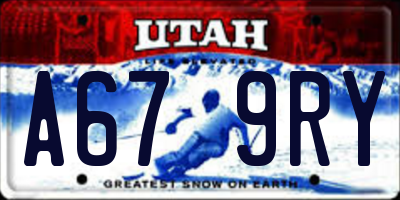UT license plate A679RY