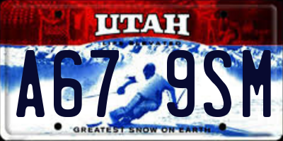 UT license plate A679SM