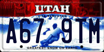 UT license plate A679TM