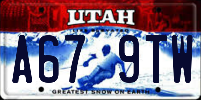 UT license plate A679TW