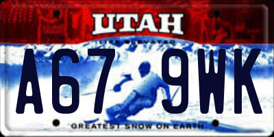 UT license plate A679WK