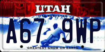 UT license plate A679WP