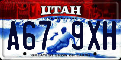 UT license plate A679XH