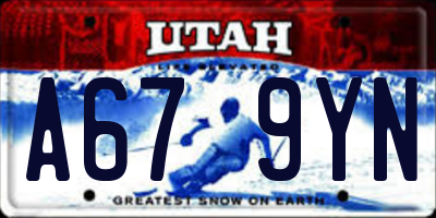 UT license plate A679YN