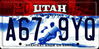 UT license plate A679YQ