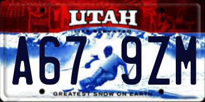 UT license plate A679ZM