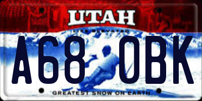 UT license plate A680BK
