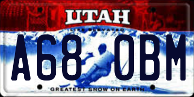 UT license plate A680BM