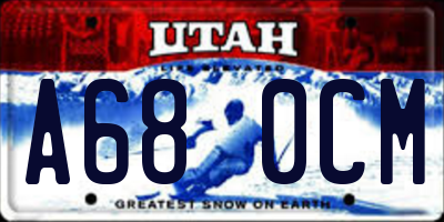UT license plate A680CM
