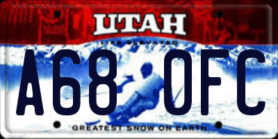 UT license plate A680FC