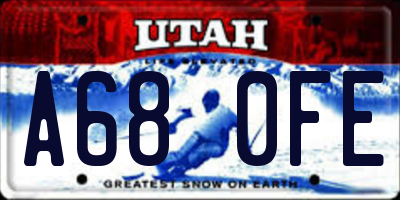 UT license plate A680FE