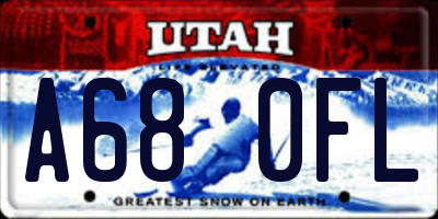 UT license plate A680FL