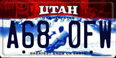 UT license plate A680FW