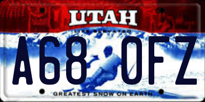 UT license plate A680FZ