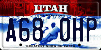 UT license plate A680HP