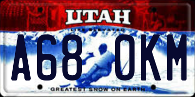 UT license plate A680KM